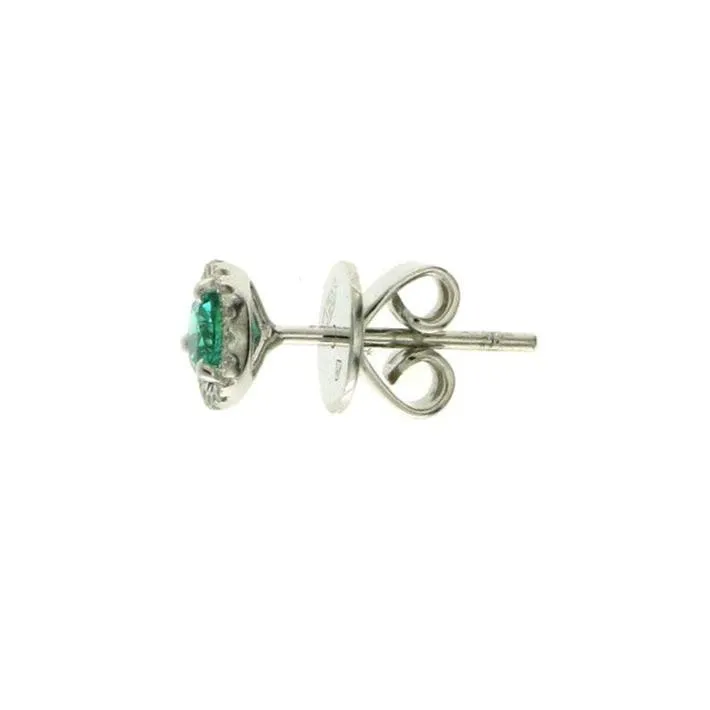 0.51carat Green Emerald Diamond Stud Earrings