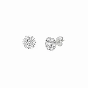 10 POINTER DIAMOND EARRINGS 14K GOLD (1.5 CTW)