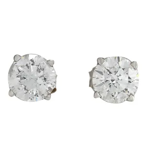 1.00 Carat Natural Diamond 14K White Gold Earrings
