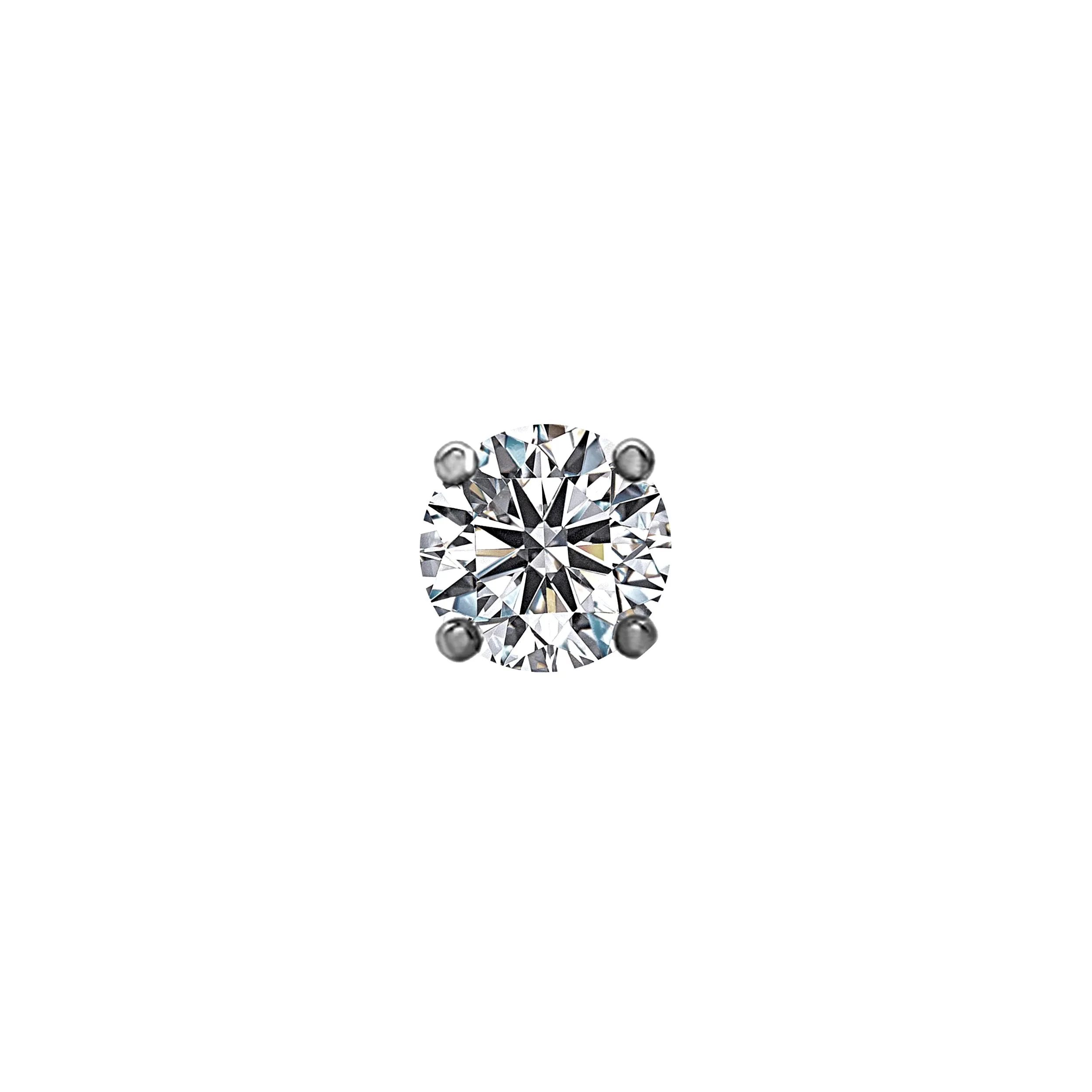 1.00tcw Round Diamonds in 14K White Gold Solitaire Stud Earrings