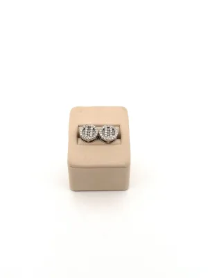 10K White Gold Diamond Earrings