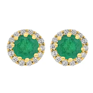 10K Yellow Gold Diamond Earrings
