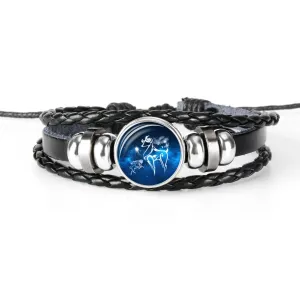 12 Zodiac Sign Bracelets Constellation Charm Jewelry