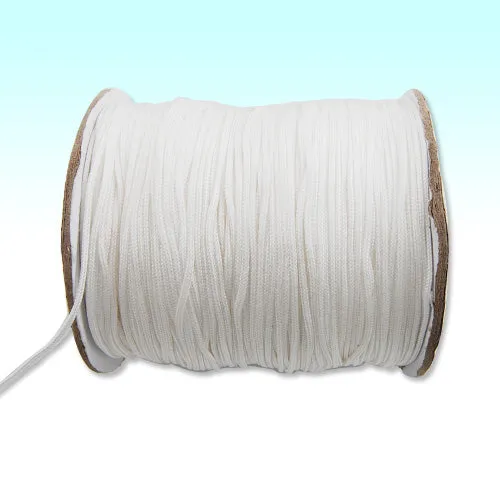 130M/Roll,1.0MM Disco Ball Bracelets Woven Cords,White