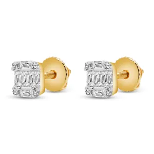 14 Karat Yellow Gold 0.36ct Diamond Stud Earrings