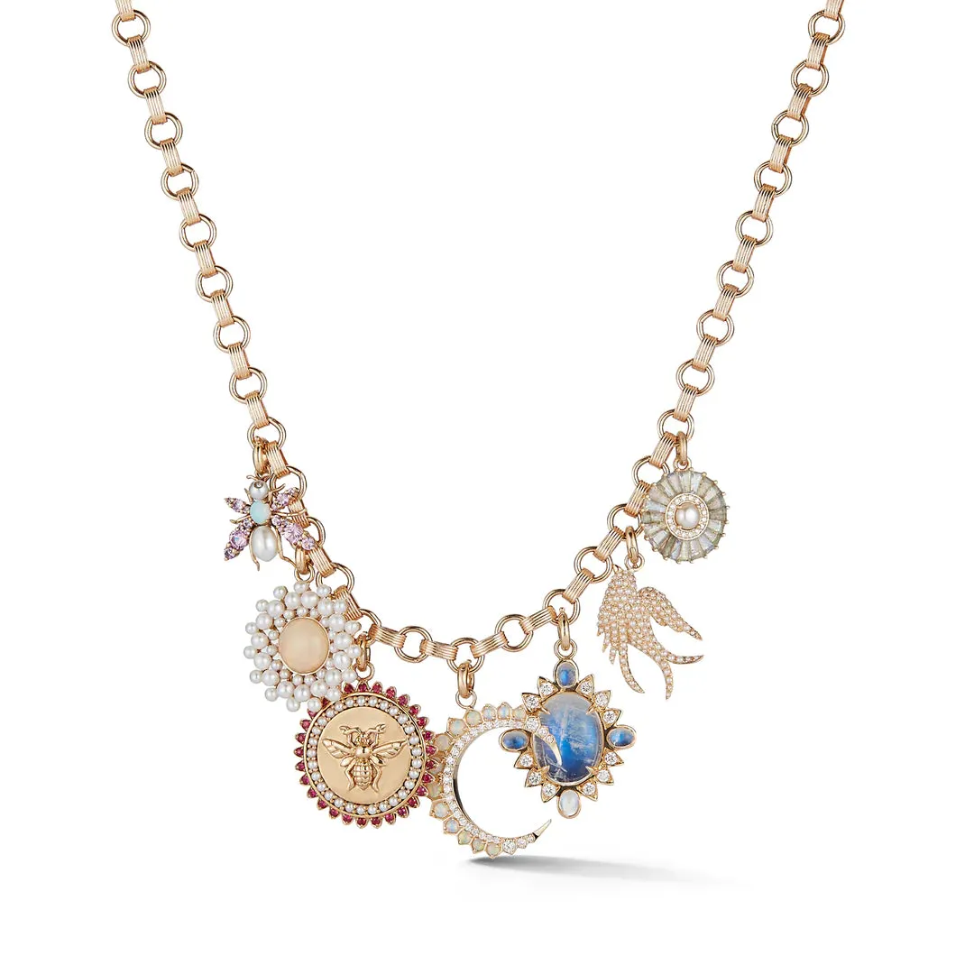 14K Gold & Pearl Birdie Charm