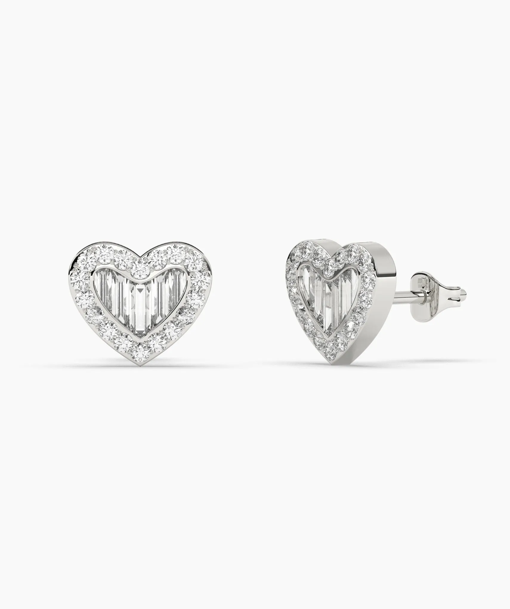 14K Gold Heartbeat Diamond Earrings