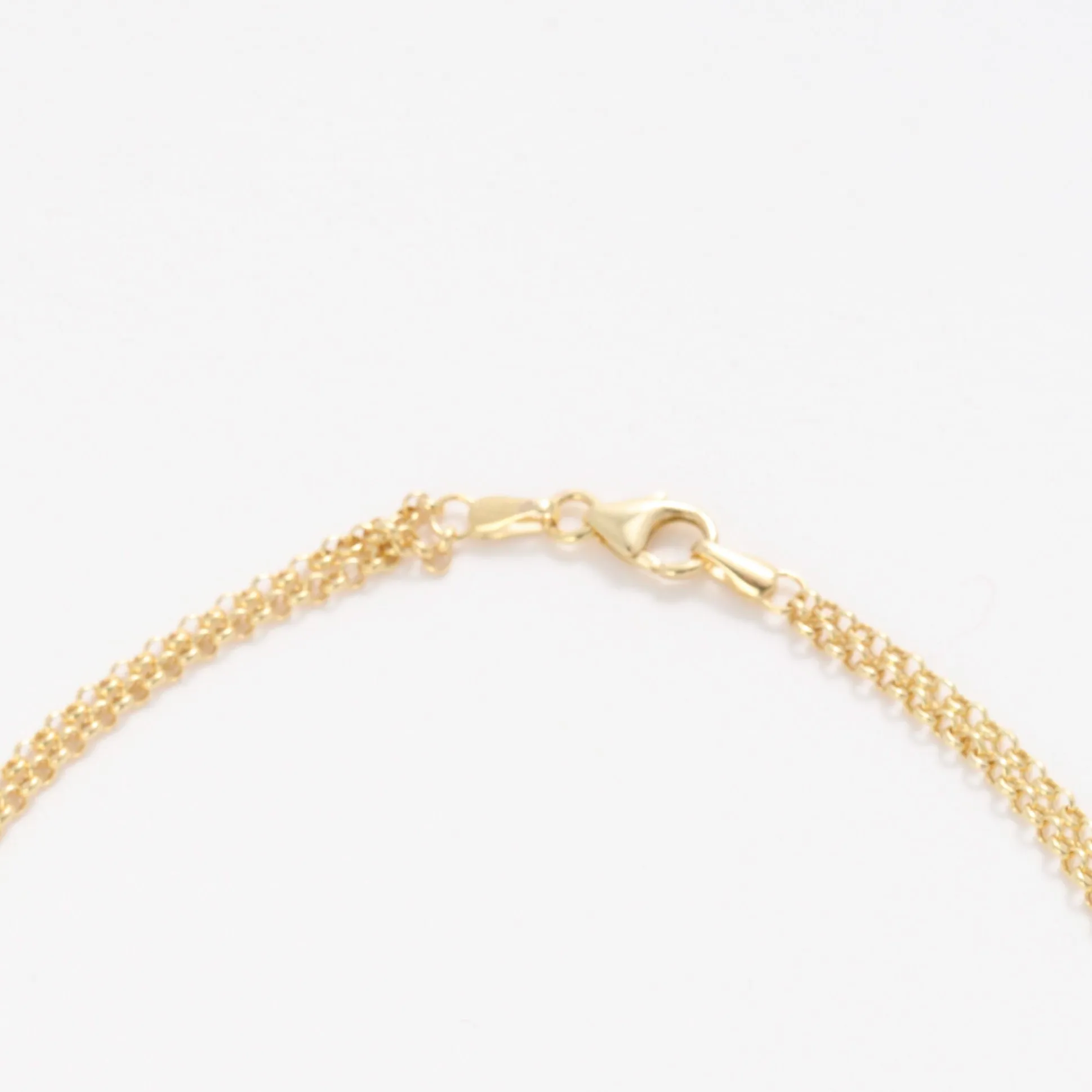 14K Gold Open Heart Anklet