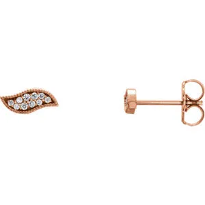 14K Rose .07 CTW Diamond Earrings