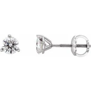 14K White 1/4 CTW Diamond Earrings