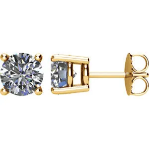 14K Yellow 2 CTW Diamond Earrings