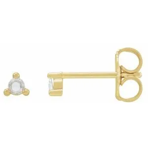 14K Yellow 5/8 CTW Rose-Cut Natural Diamond Earrings