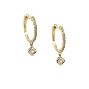 14ky Diamond Hoop Earrings