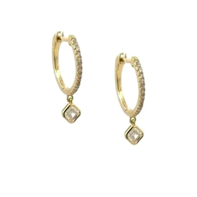14ky Diamond Hoop Earrings