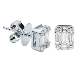 18k Diamond Cluster Earrings
