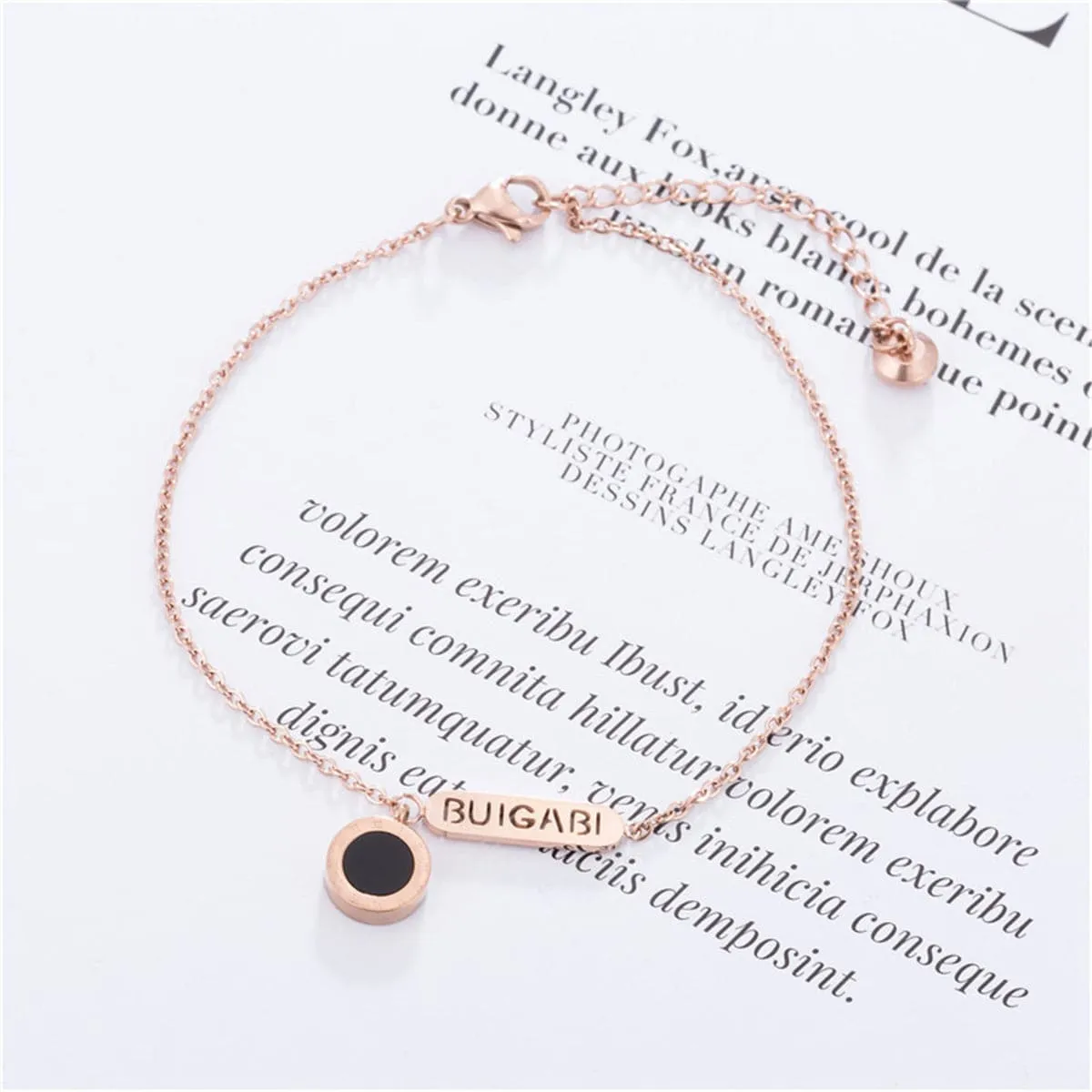 18K Rose Gold-Plated & Arylic 'Buigabi' Anklet