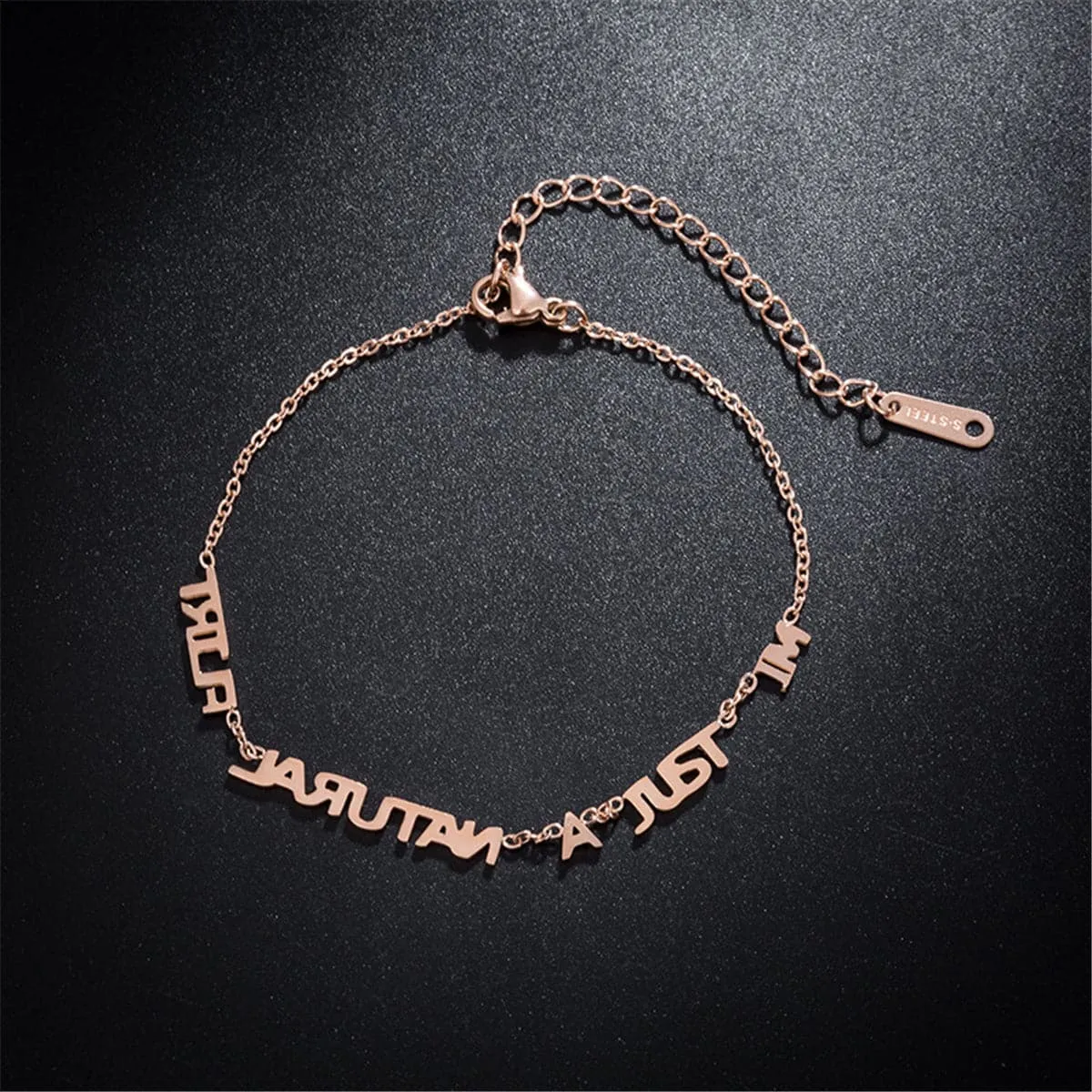18K Rose Gold-Plated 'Just A Natural Flirt' Anklet