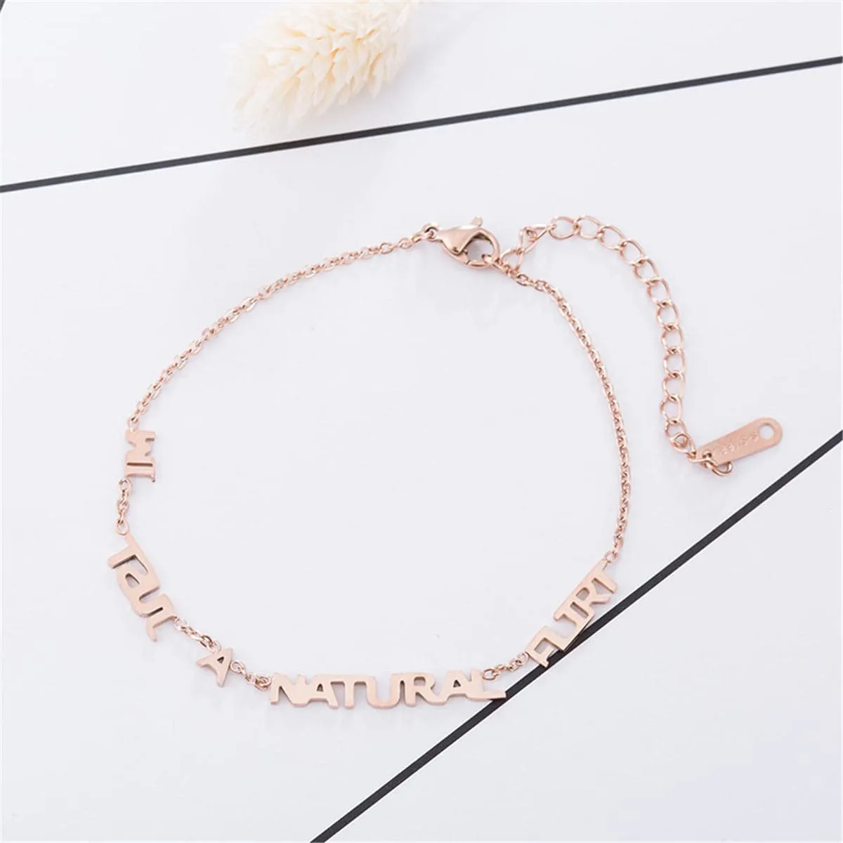 18K Rose Gold-Plated 'Just A Natural Flirt' Anklet