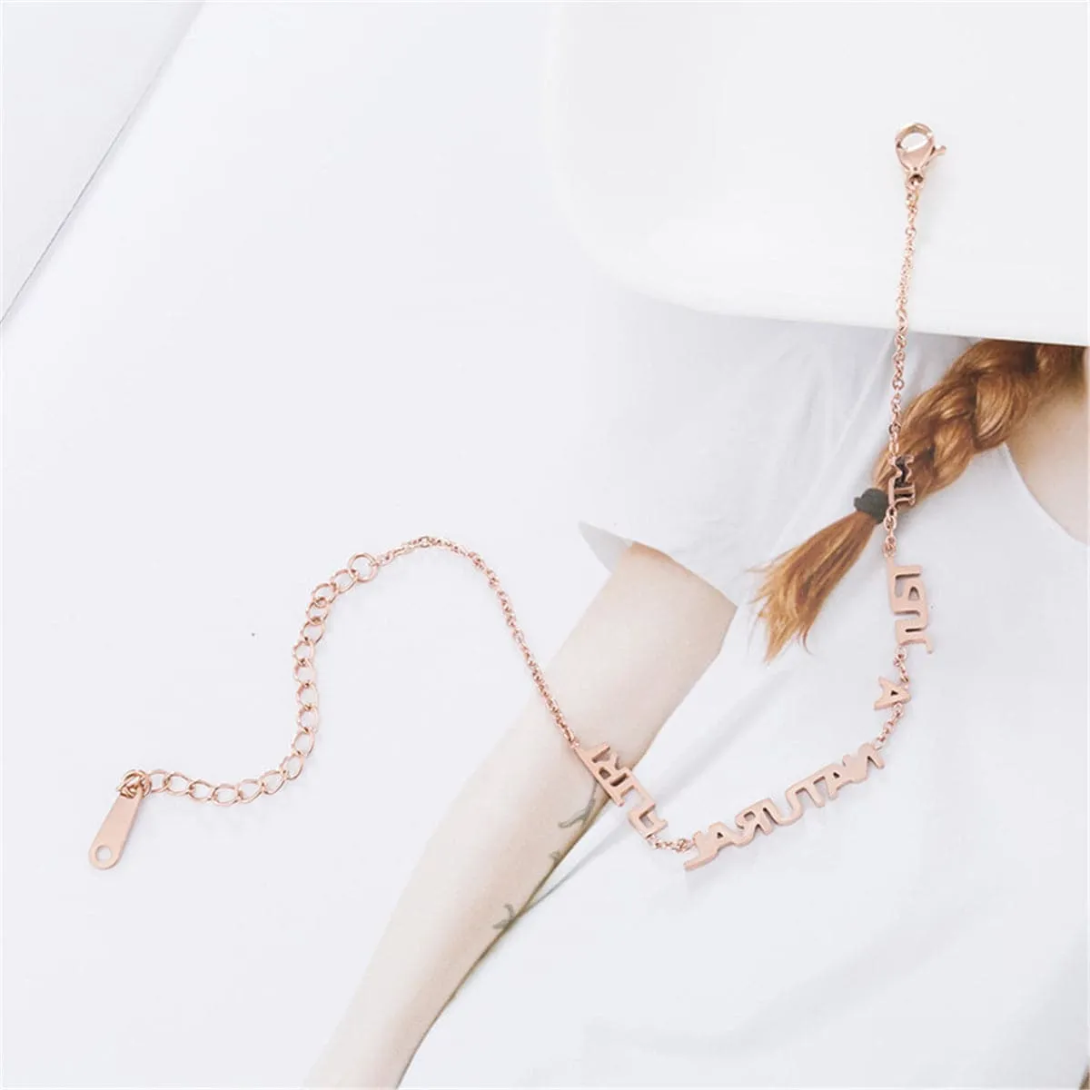 18K Rose Gold-Plated 'Just A Natural Flirt' Anklet