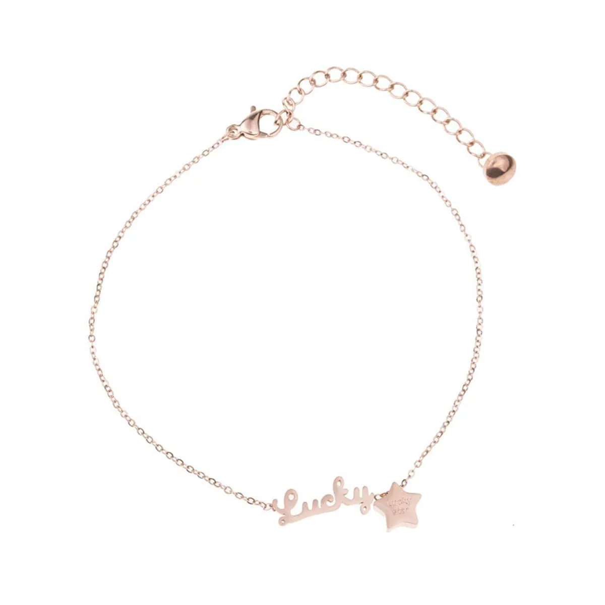 18K Rose Gold-Plated 'Lucky' Anklet