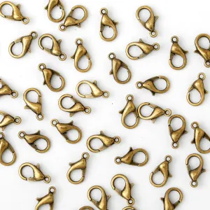 18mm Alloy Lobster Clasps Fastener Hooks Jewellery-making,antique bronze 50pcs