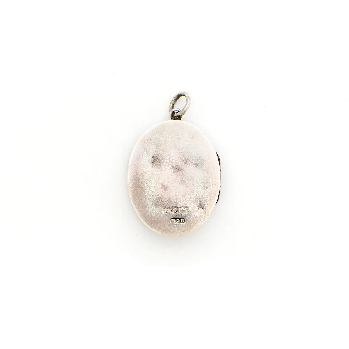 1909 English Sterling Silver Carnelian Shield Locket