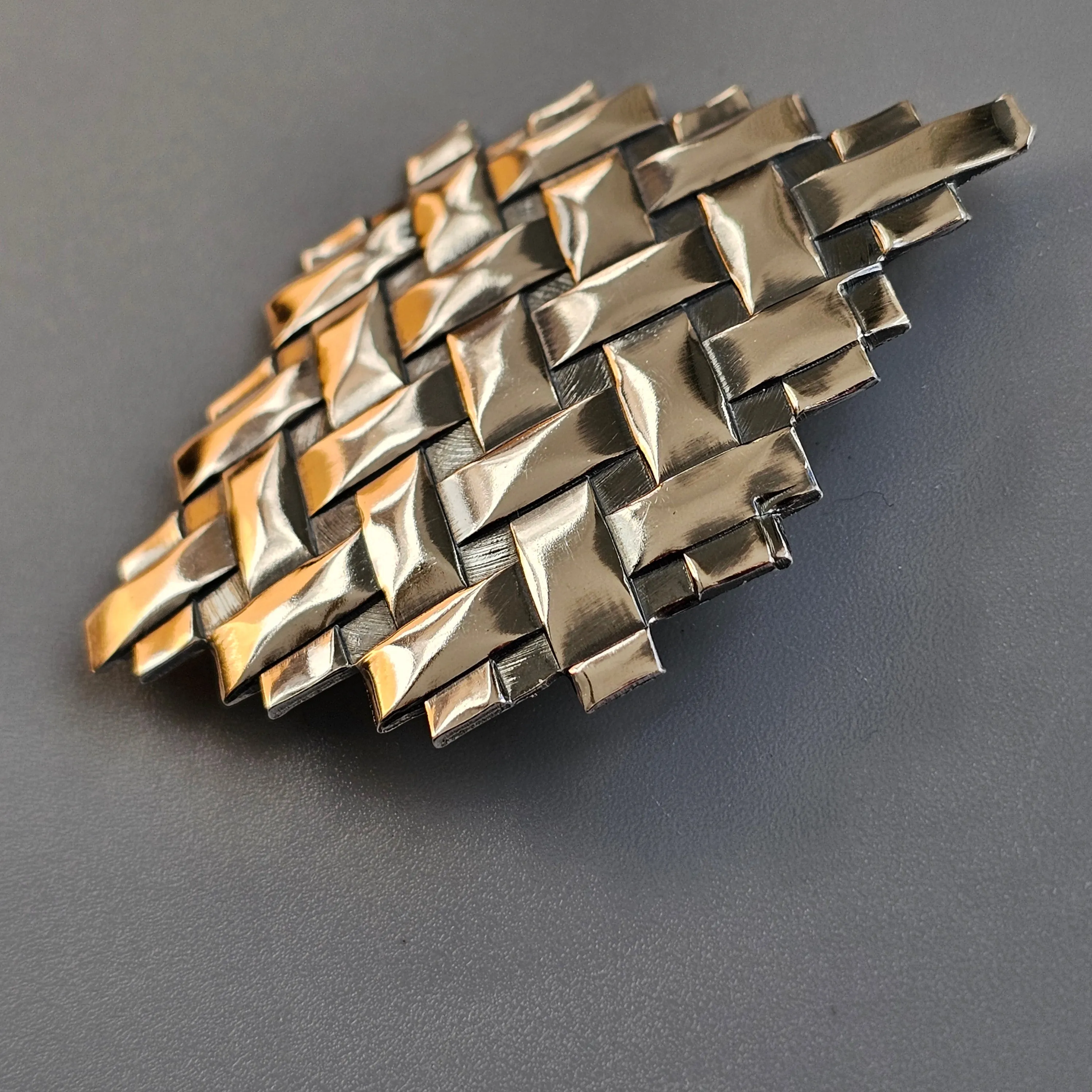 1960s Finnish Modernist Era Abstract Silver Brooch By Turun Hopea