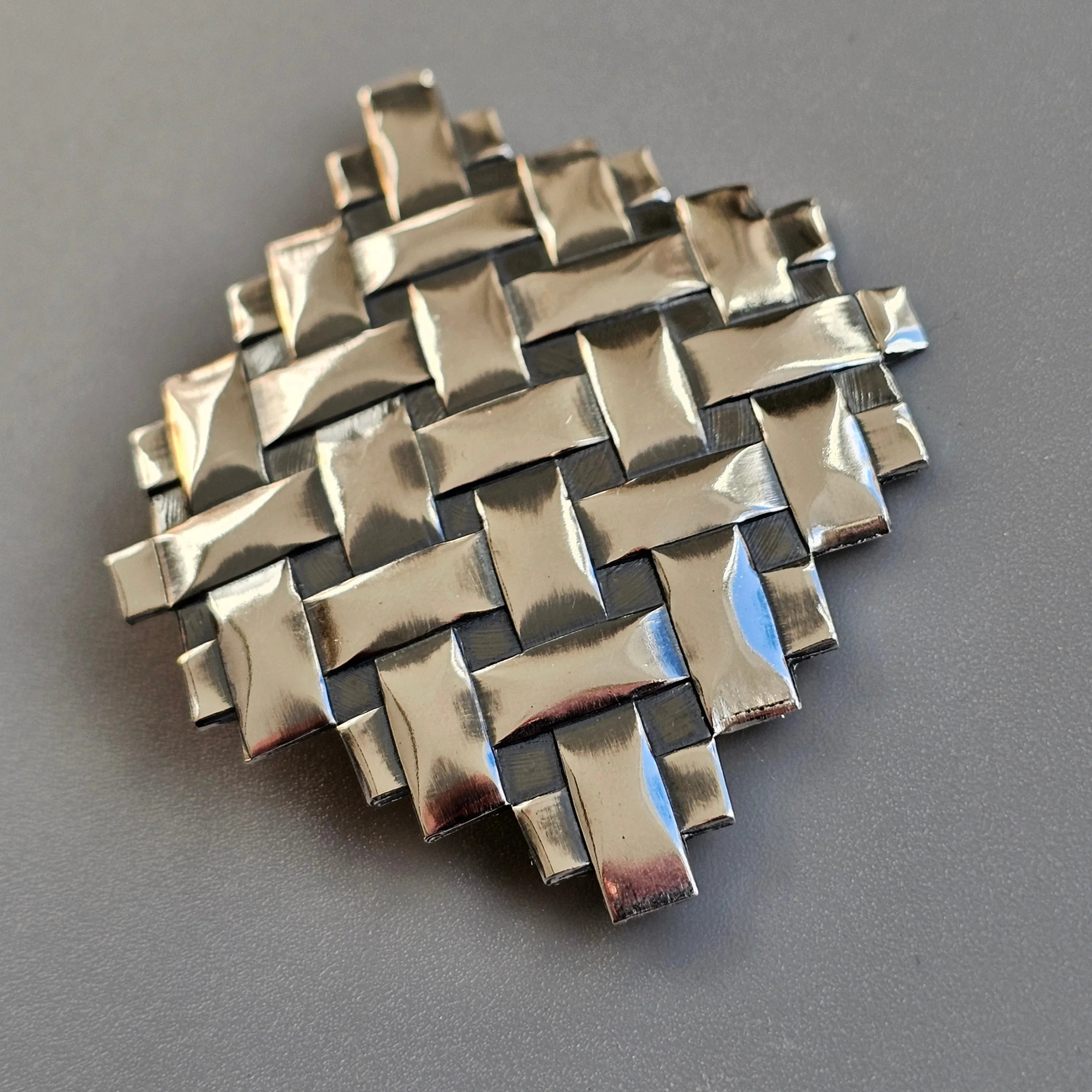 1960s Finnish Modernist Era Abstract Silver Brooch By Turun Hopea
