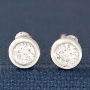 .23ctw Petite Round Brilliant Cut Diamond Stud Earrings by Roberto Coin