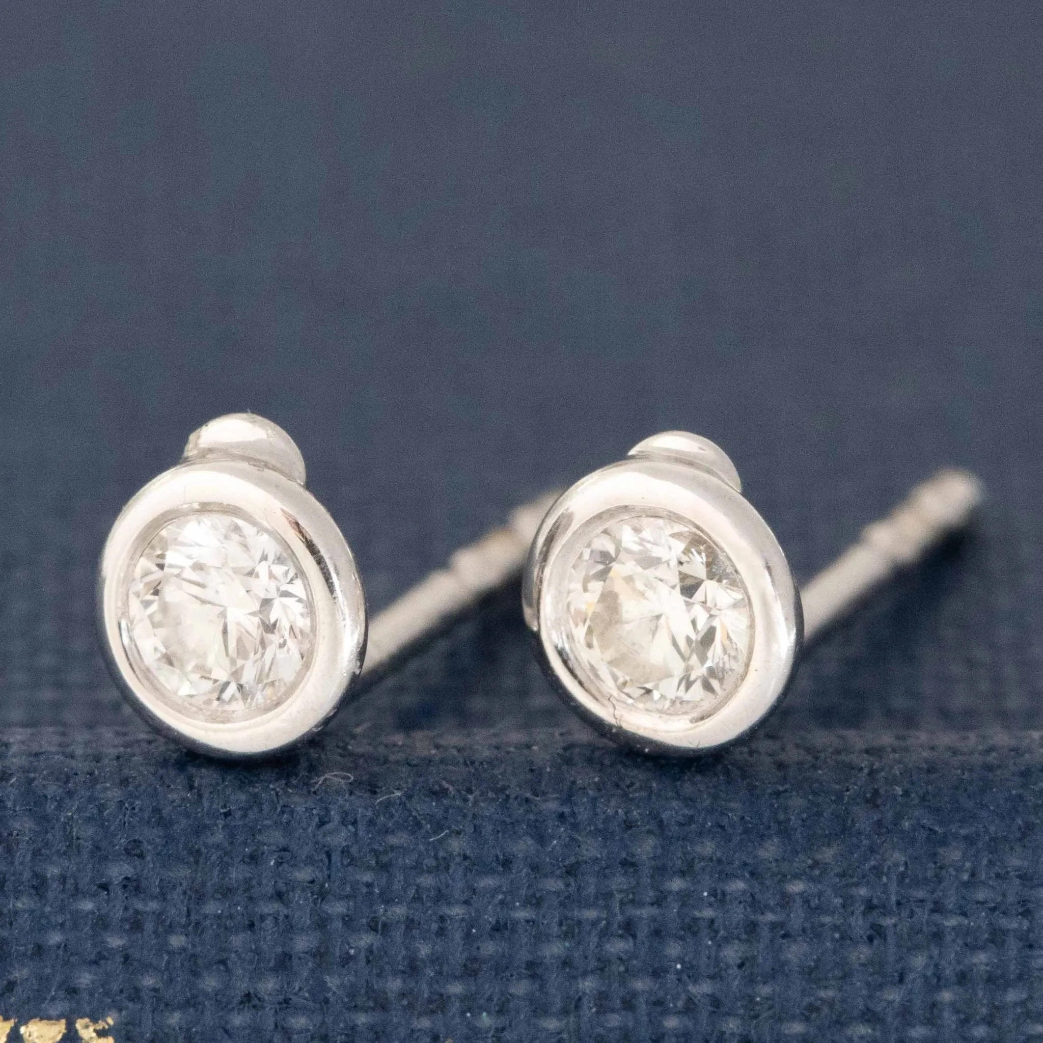 .23ctw Petite Round Brilliant Cut Diamond Stud Earrings by Roberto Coin