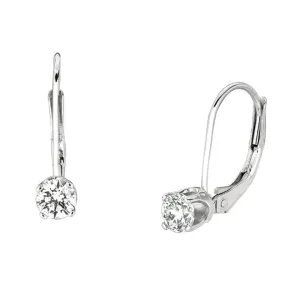 25 POINTER EACH DIAMOND EARRINGS 14K GOLD (0.5 CTW)