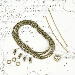 26" Antique Brass 1.25mm Beading Chain Choker Kit