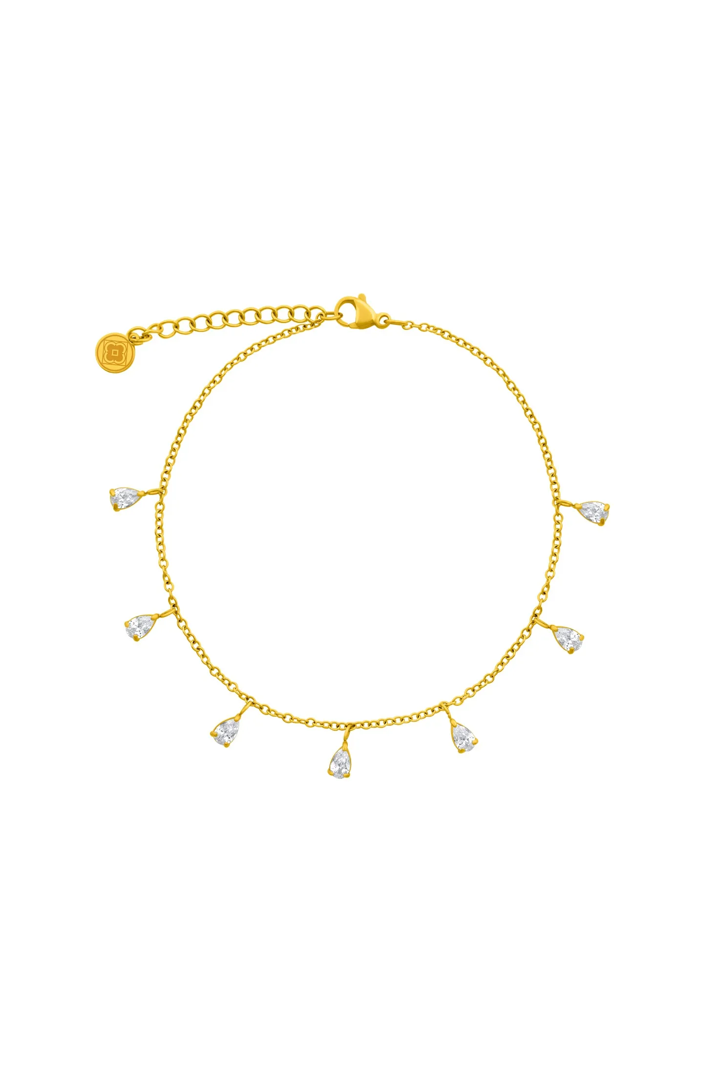 3 For 2 Offer Gift Set- Rectangle Link Chain, Crystal & Petite Shell & Maltese Cross Anklets