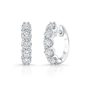 3.00ctw Diamond Hoop Earrings