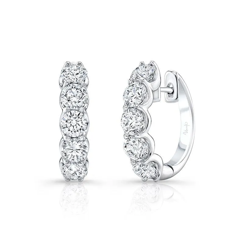 3.00ctw Diamond Hoop Earrings