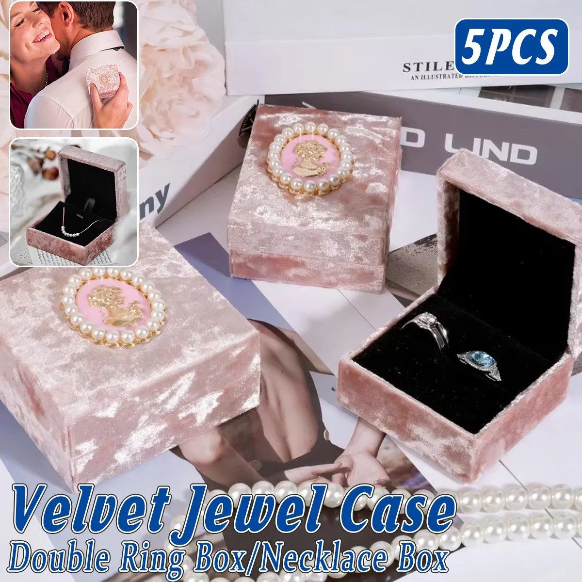 5PCS  Jewelry Box Gift Packing Wedding Box