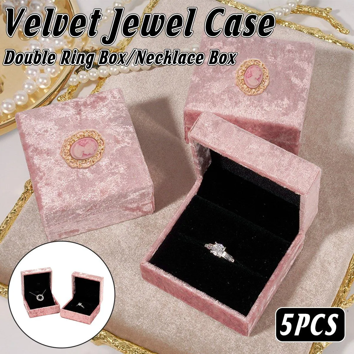 5PCS  Jewelry Box Gift Packing Wedding Box