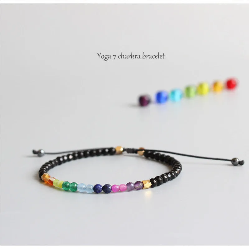 7 Chakra Crystal Bead Bracelet