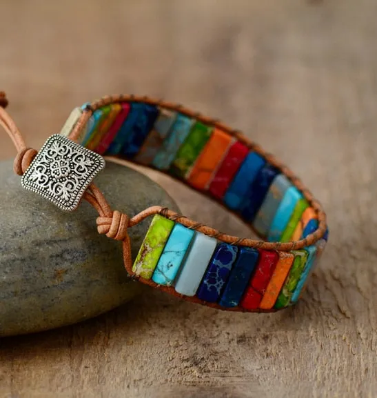 7 Chakras Jasper Energy Bracelet