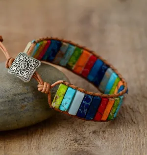 7 Chakras Jasper Energy Bracelet