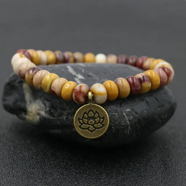 7 Chakras Pendant Bracelet - Lotus 2