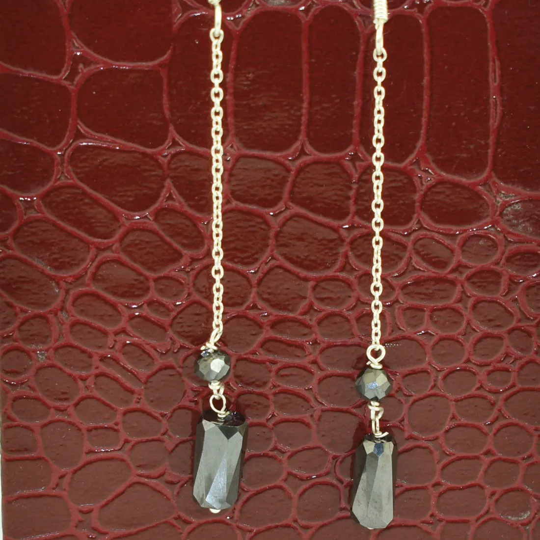 8 Ct, AAA Certified Black Diamond Dangler Earring in 925 Silver, Great Shine & Excellent Quality