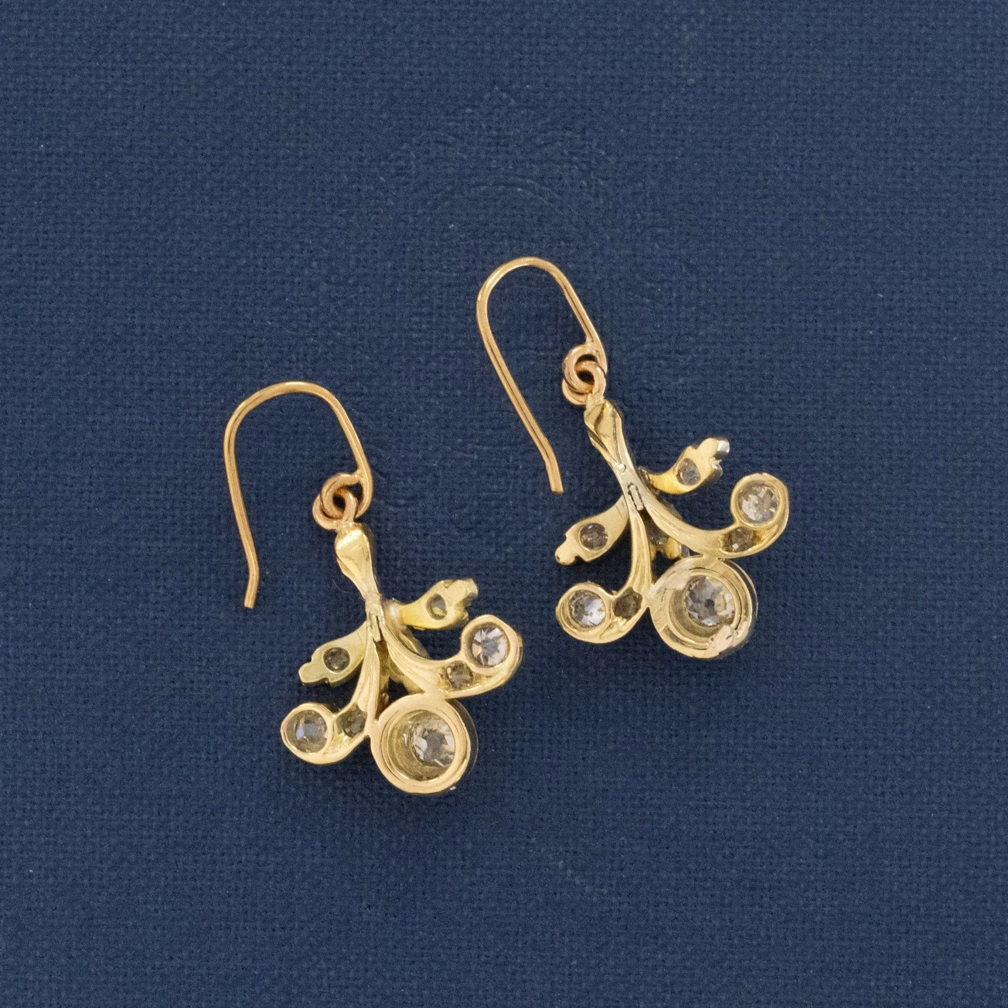 .90ctw Antique Old Cut Drop Earrings