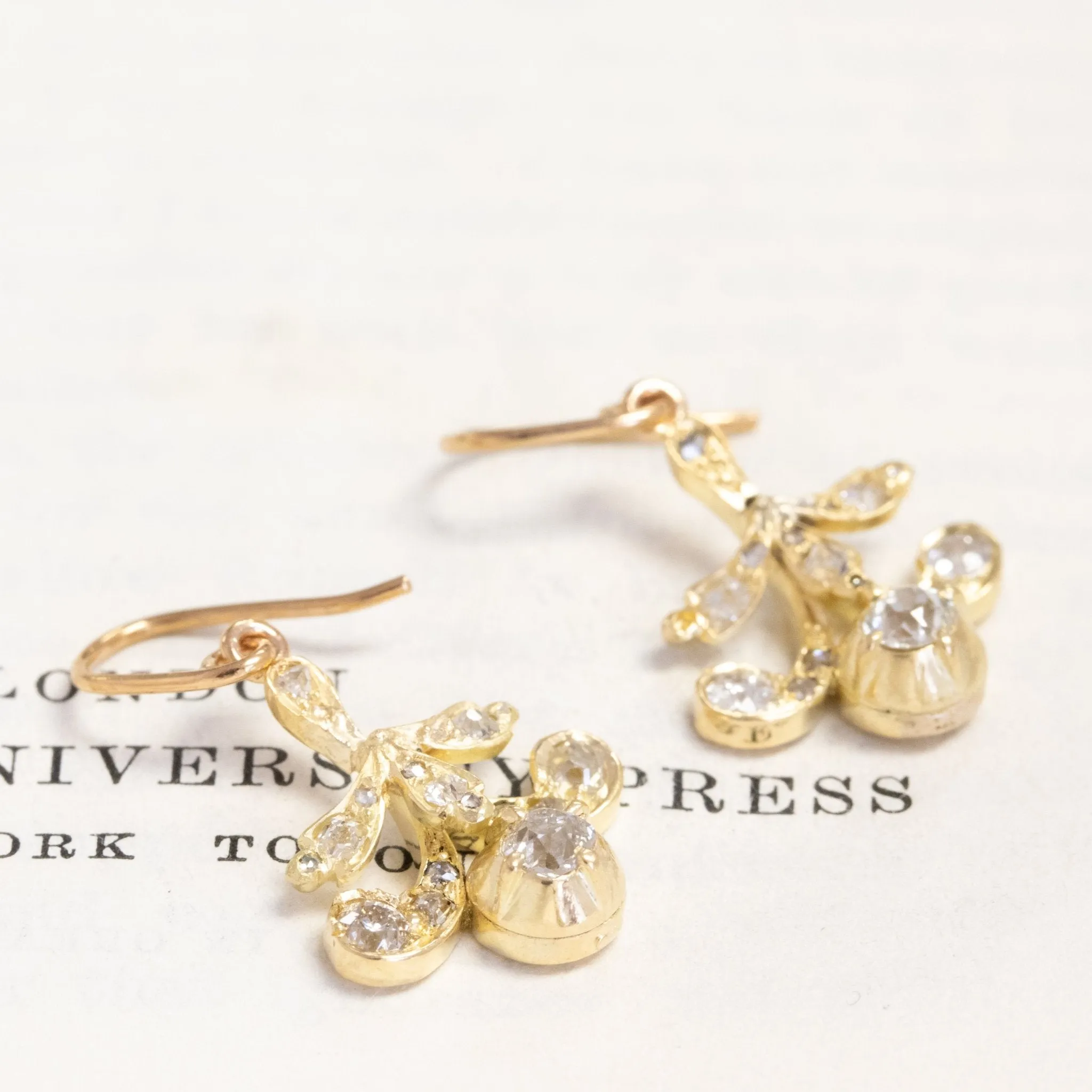 .90ctw Antique Old Cut Drop Earrings