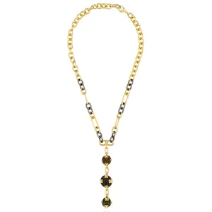 925 Silver Chain with 3 Antique Italian coins and White Sapphire