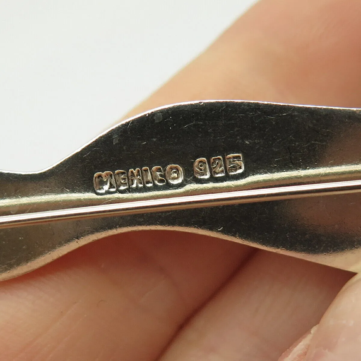 925 Sterling Silver Vintage Mexico Abstract Pin Brooch