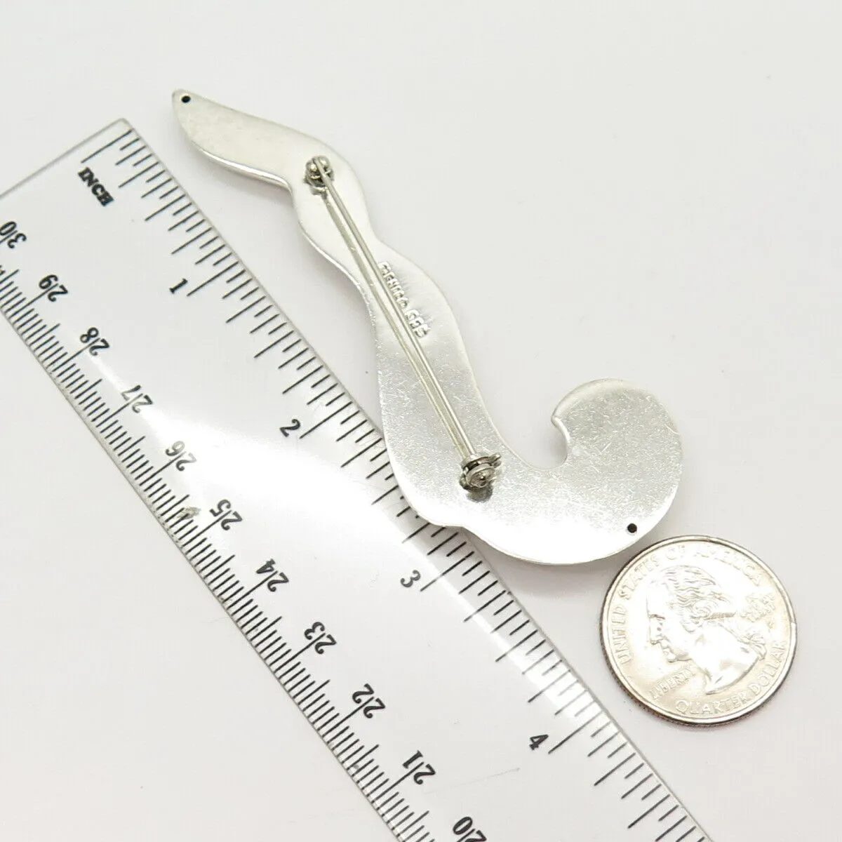 925 Sterling Silver Vintage Mexico Abstract Pin Brooch