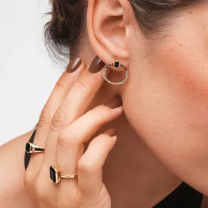 Accretion Disc - Black & White Diamonds Karma Single Earring