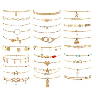Adjustable Beach Anklet Set