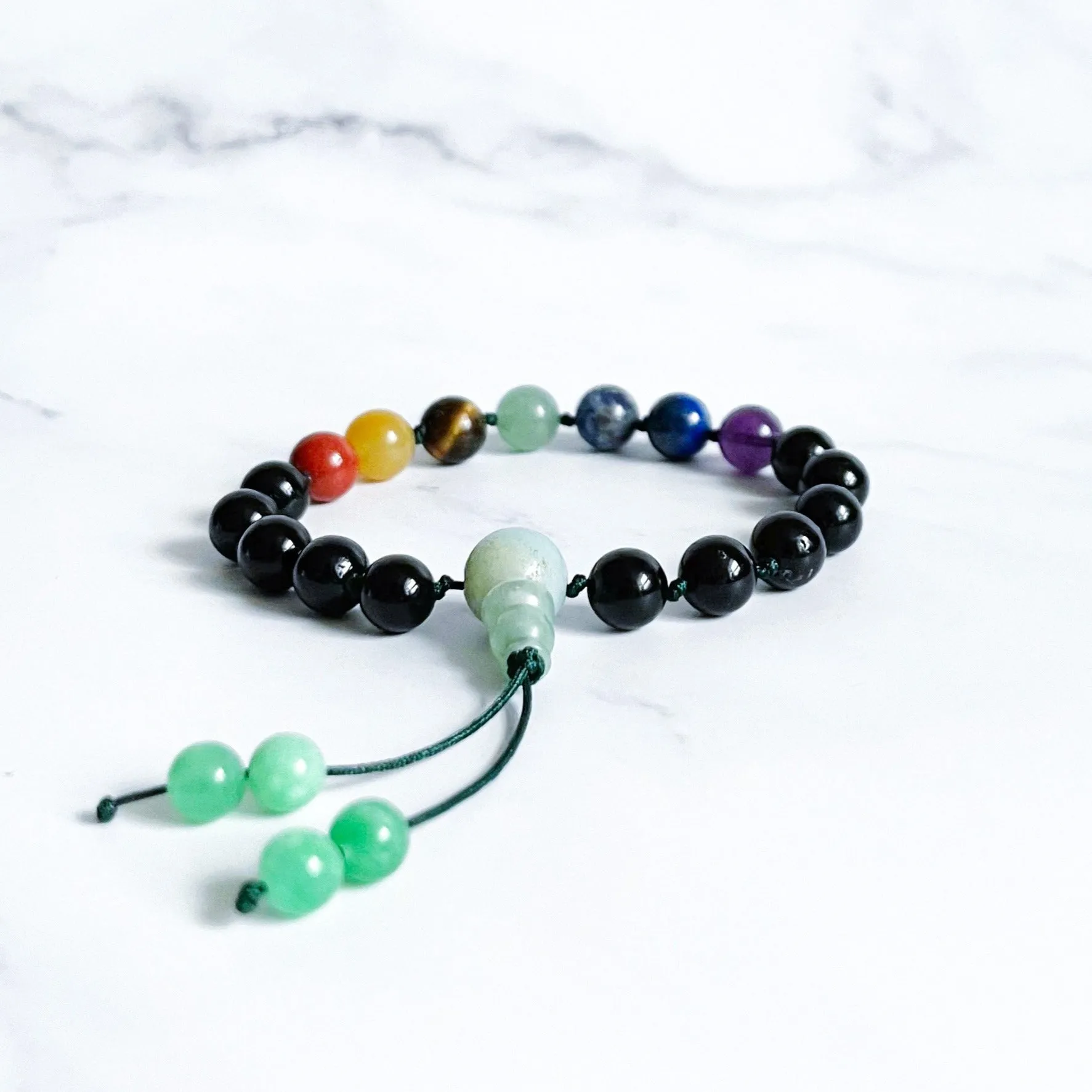 Adjustable Mala Bracelet - Seven Chakra Shield